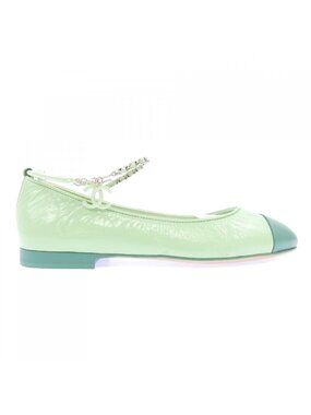 Chanel Flat Shoes Sneakers Green
